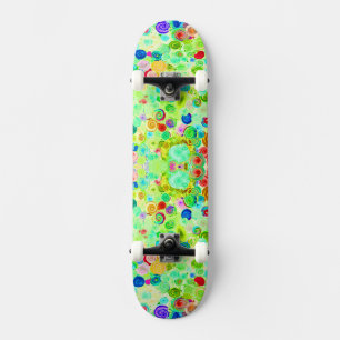 Cute colourful spiral cosmos patterns skateboard
