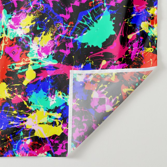 Cute colourful splatter paint car flag tapestry (Detail)