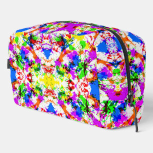 Cute colourful splatter paint design bridal shower dopp kit