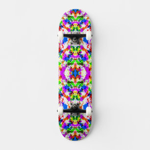 Cute colourful splatter paint design skateboard