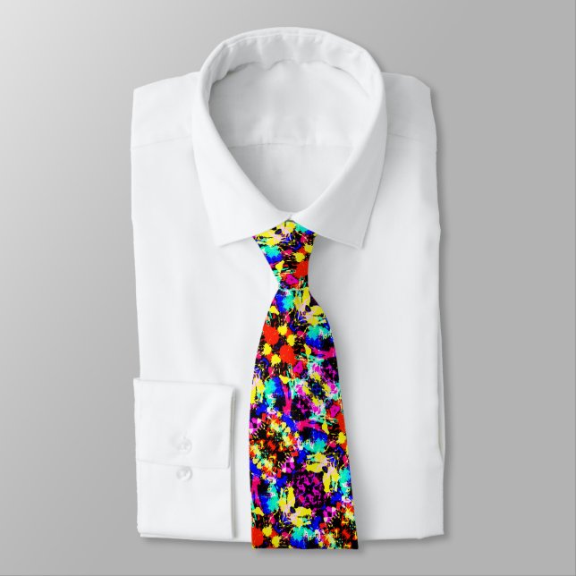 Cute colourful splatter paint tie (Tied)