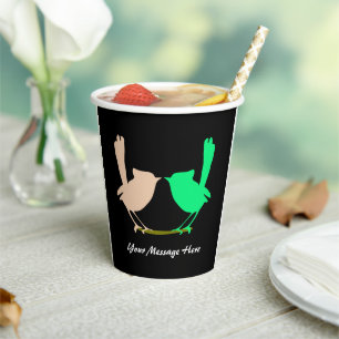 Cute Colourful Spring birds party Paper Cups