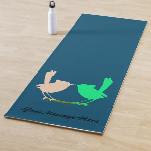 Cute Colourful Spring birds party Yoga Mat