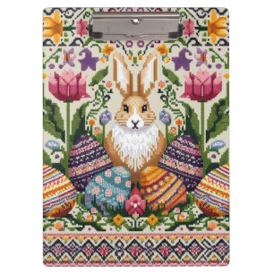 Cute/Colourful Spring/Easter fair isle Clipboard