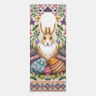 Cute/Colourful Spring/Easter fair isle Door Hanger