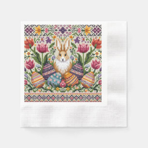 Cute/Colourful Spring/Easter fair isle Napkin