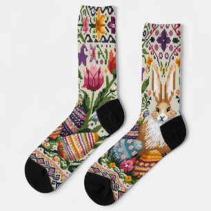 Cute/Colourful Spring/Easter fair isle Socks