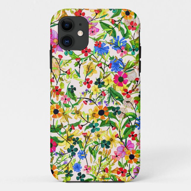Cute colourful spring floral flowers Case-Mate iPhone case (Back)