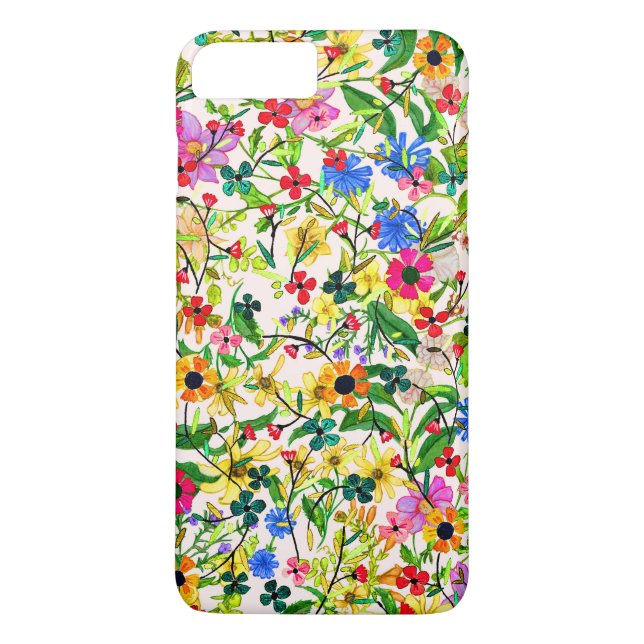 Cute colourful spring floral flowers Case-Mate iPhone case (Back)