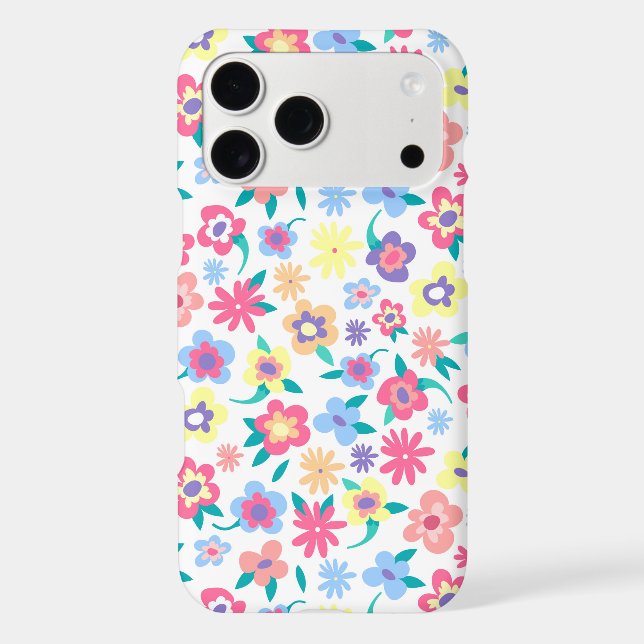 Cute colourful spring flowers pattern (Back)