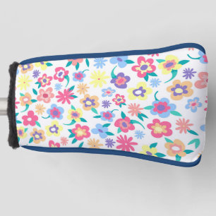 Cute colourful spring flowers pattern bowl golf head cover