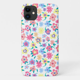 Cute colourful spring flowers pattern Case-Mate iPhone case