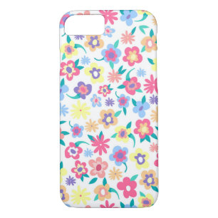 Cute colourful spring flowers pattern Case-Mate iPhone case