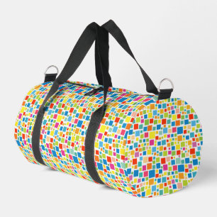 Cute colourful squares patterns duffle bag