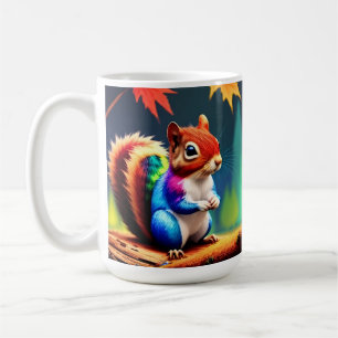 Cute Colourful Squirrel Digital Painting Coffee Mug