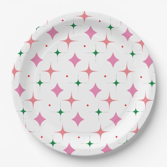 Cute Colourful Star Pattern Paper Plate (Front)