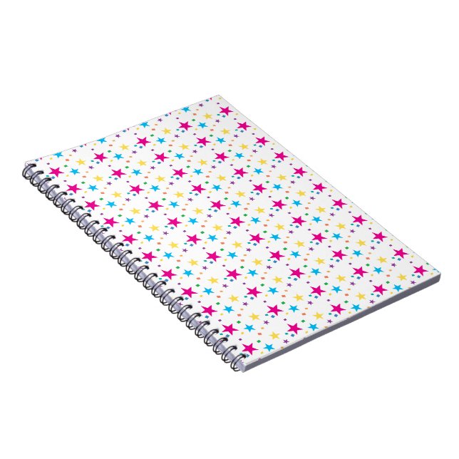 Cute Colourful Stars Notebook (Right Side)