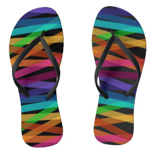 Cute Colourful Striped Pattern  Jandals