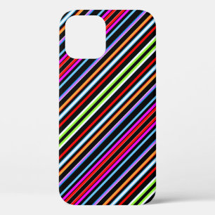 Cute colourful stripes iPhone 12 pro case
