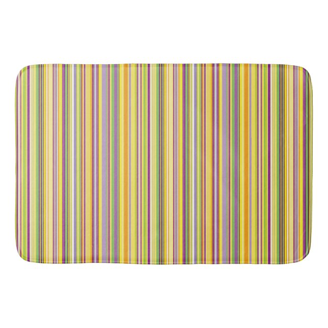 Cute colourful stripes design All-Over-Print tank  Bath Mat (Front)
