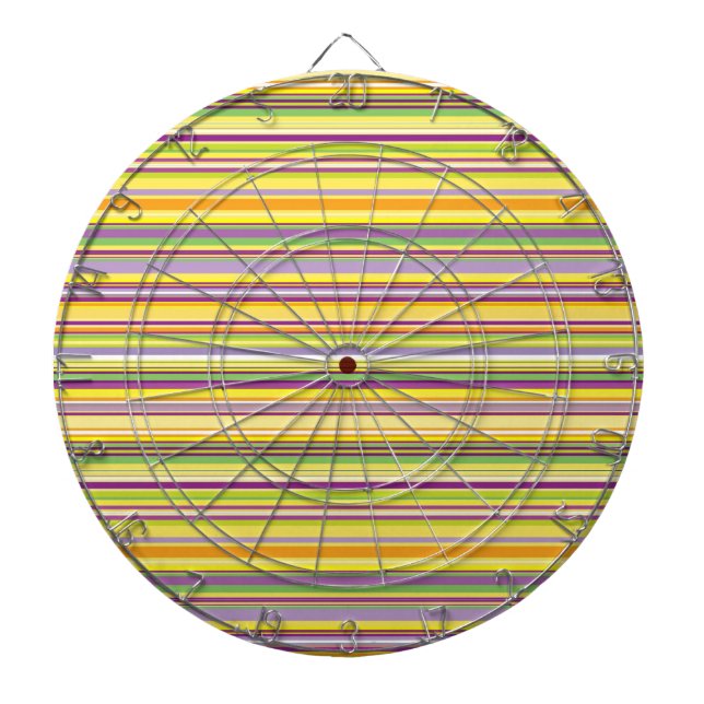Cute colourful stripes design dartboard (Front)