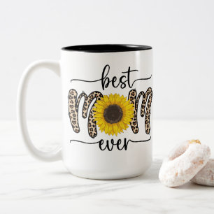 Cute Colourful Succulent Cactus Pattern Two-Tone Coffee Mug
