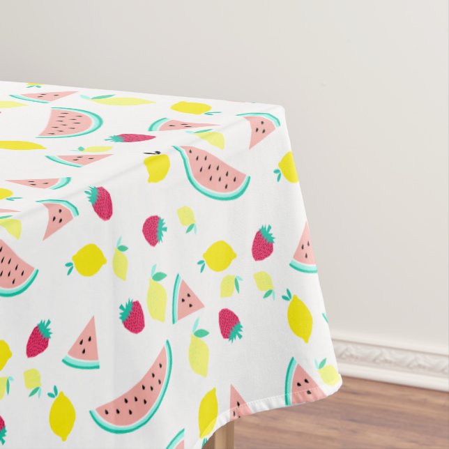 cute colourful summer fruits tablecloth (In Situ)