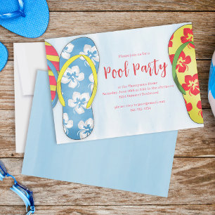 Cute Colourful Summer Party Custom Invitation