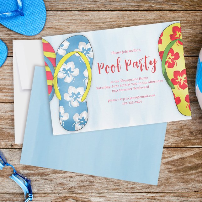 Cute Colourful Summer Party Custom Invitation (Creator Uploaded)