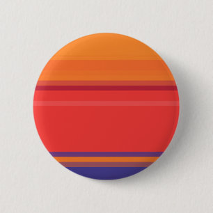 Cute colourful summer stripes  6 cm round badge