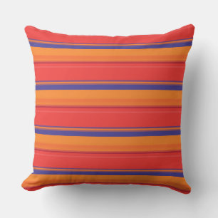 Cute colourful summer stripes  cushion