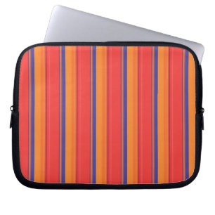Cute colourful summer stripes laptop sleeve