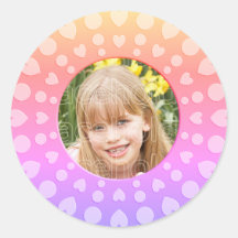 Cute colourful sweet heart frame template