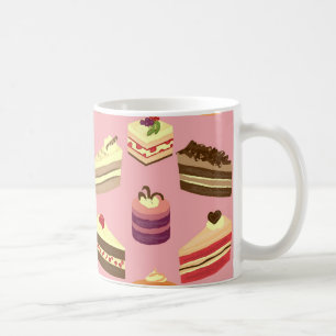 Cute Colourful Tea Cakes Illustration Pattern Coffee Mug