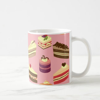 Cute Colourful Tea Cakes Illustration Pattern Coffee Mug