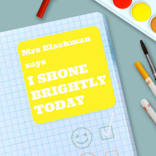 Cute Colourful Teacher Encouragment Uplifting Square Sticker