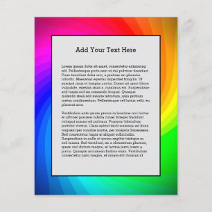 Cute Colourful Tie Dye Rainbow Swirl Art Pattern Flyer