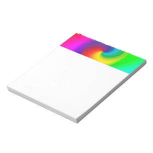 Cute Colourful Tie Dye Rainbow Swirl Art Pattern Notepad