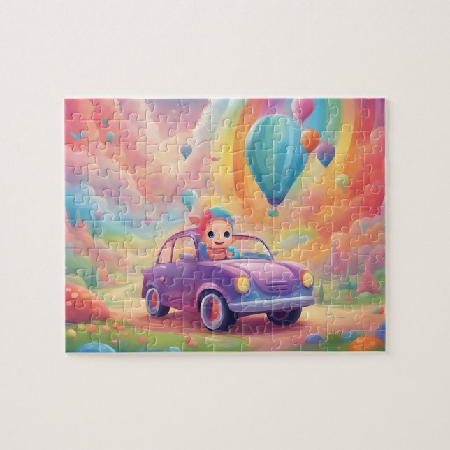 Cute Colourful Toy Car Jigsaw Puzzle (Horizontal)