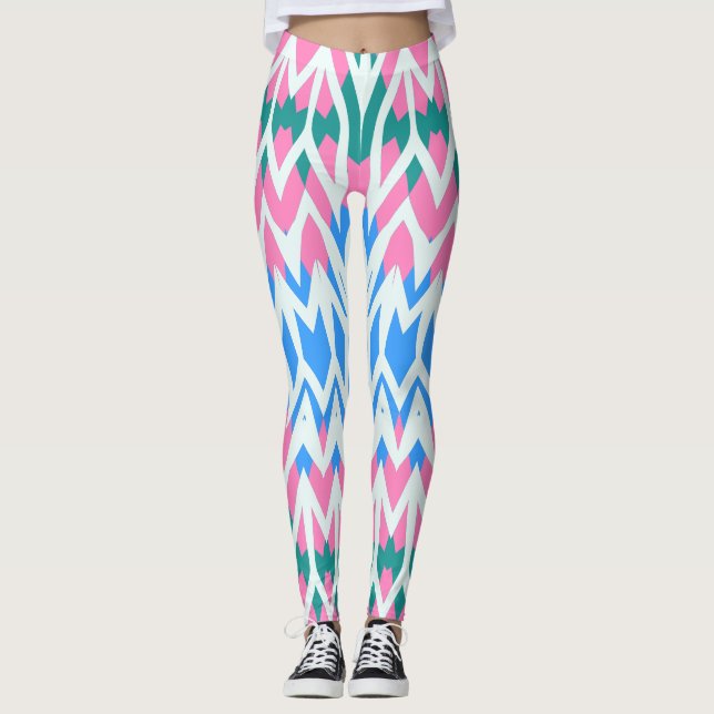 Cute colourful trendy "Ratti_Creative_Arts"  Legg Leggings (Front)