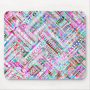 Cute colourful tribal pattern mouse pad