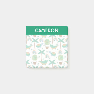 Cute Colourful Turtle Alligator Rainbow Pattern Post-it Notes