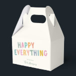Cute Colourful Typography Happy Everything Folded Favour Box<br><div class="desc">Cute Colourful Typography Happy Everything Simple Folded Holiday Favour Box</div>