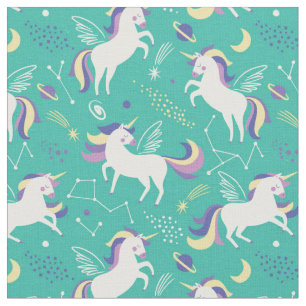 Cute Colourful Unicorn Fabric