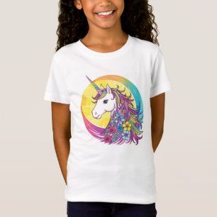 Cute Colourful Unicorn T-Shirt For Kids