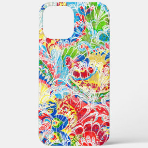 Cute colourful vintage floral iPhone 12 pro max case