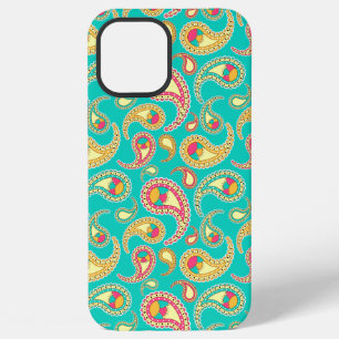 Cute colourful vintage paisley pattern iPhone 12 pro max case
