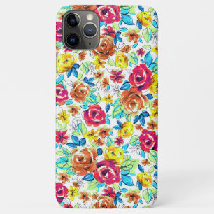 Cute colourful vintage roses patterns Case-Mate iPhone case