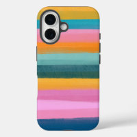 Cute Colourful Watercolor Brush Stroke Stripes