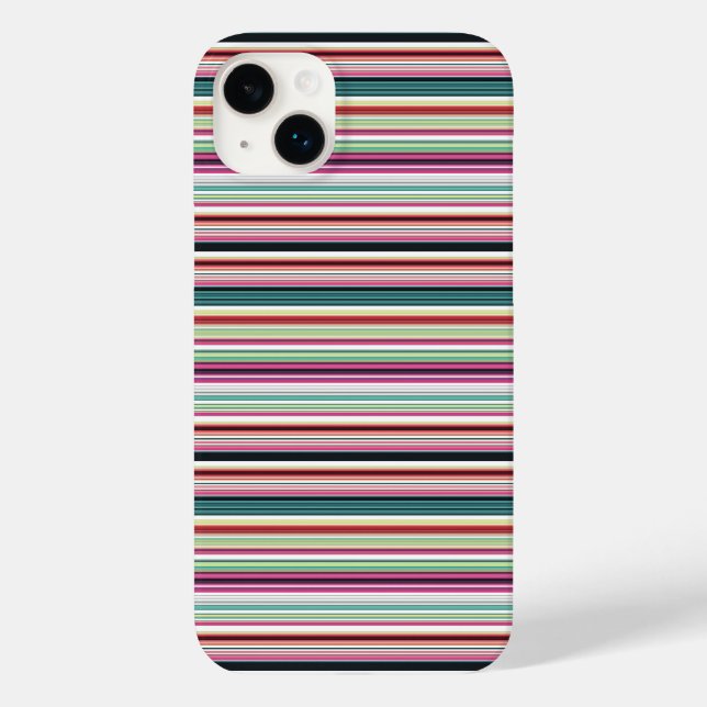 Cute colourful white stripes Case-Mate iPhone case (Back)